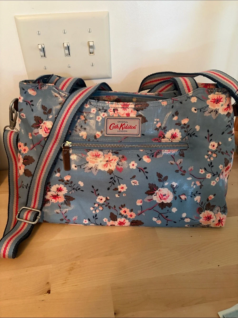 Cath Kidston Blue Floral Crossbody Bag
